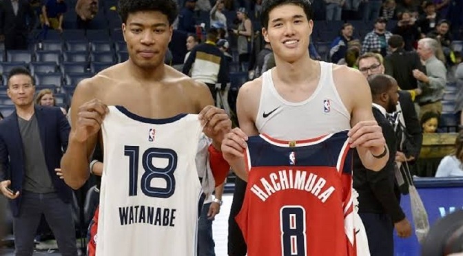 Watanabe e Hachimura fazem história japonesa na NBA